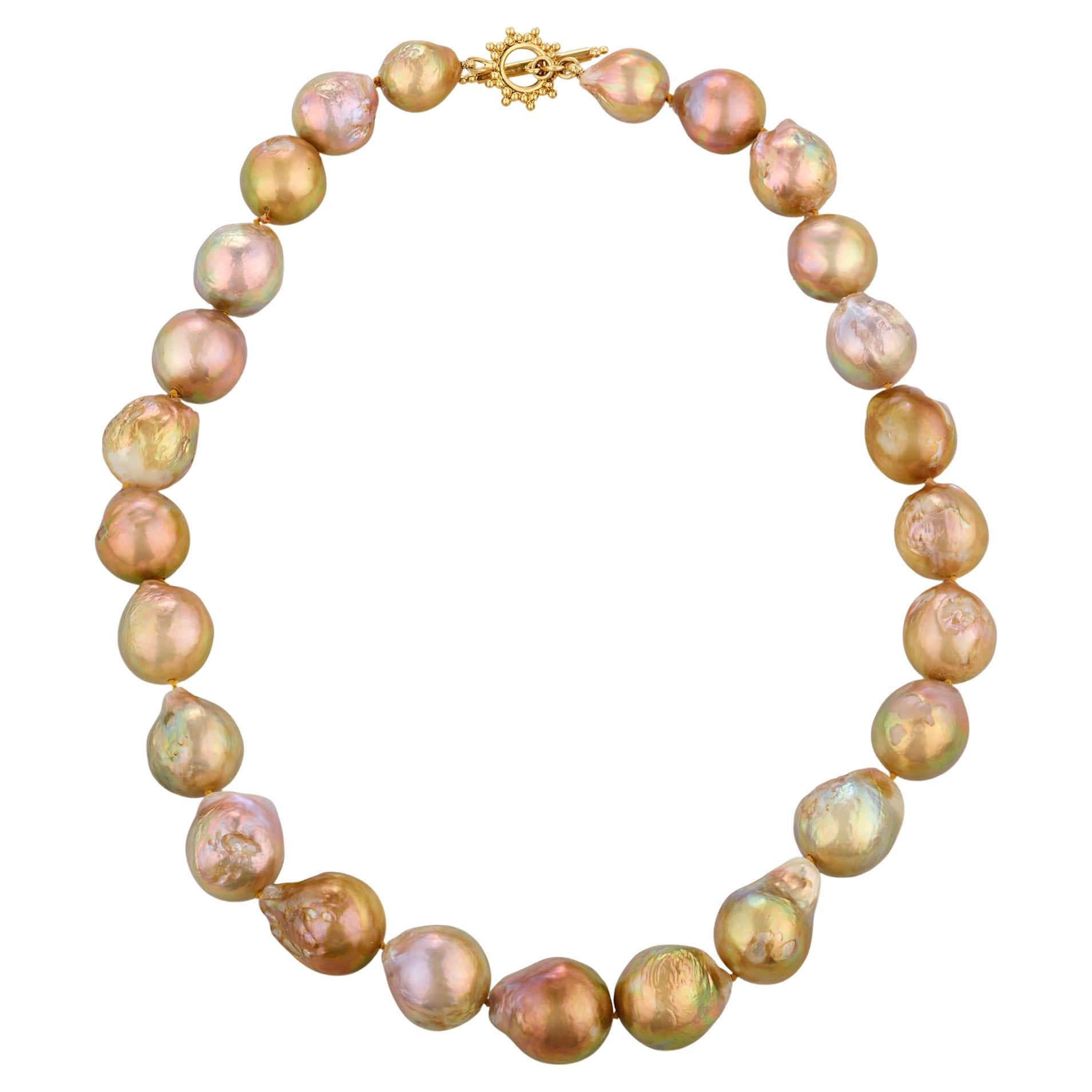 Yangtze Fireball Pearl Necklace, 13-16mm