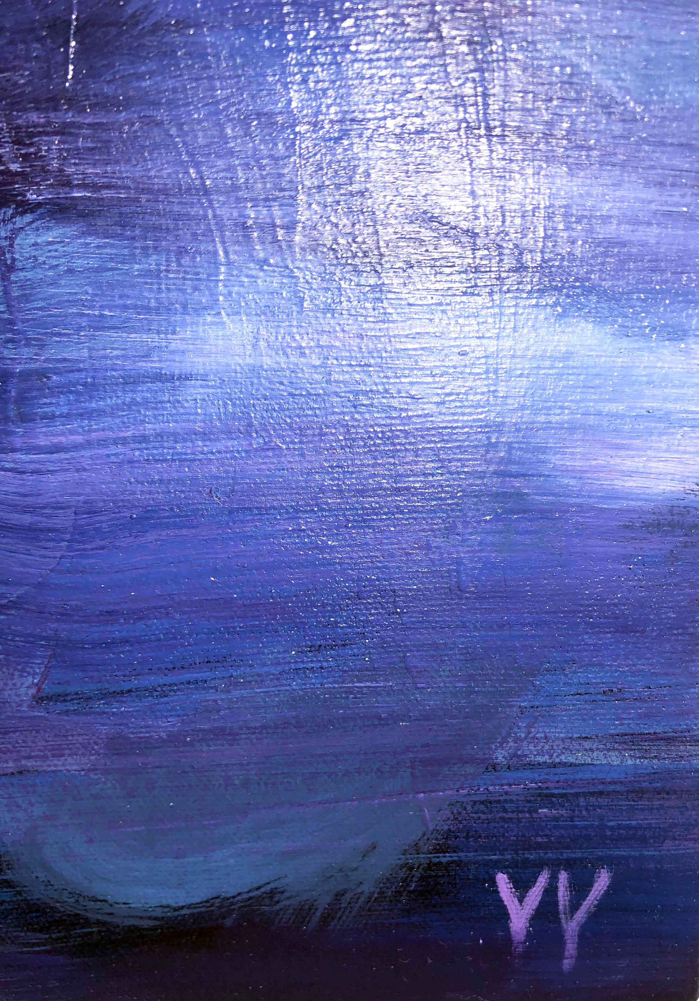 Abstract expressionist oil painting, Yangyang Pan, Echoes 3