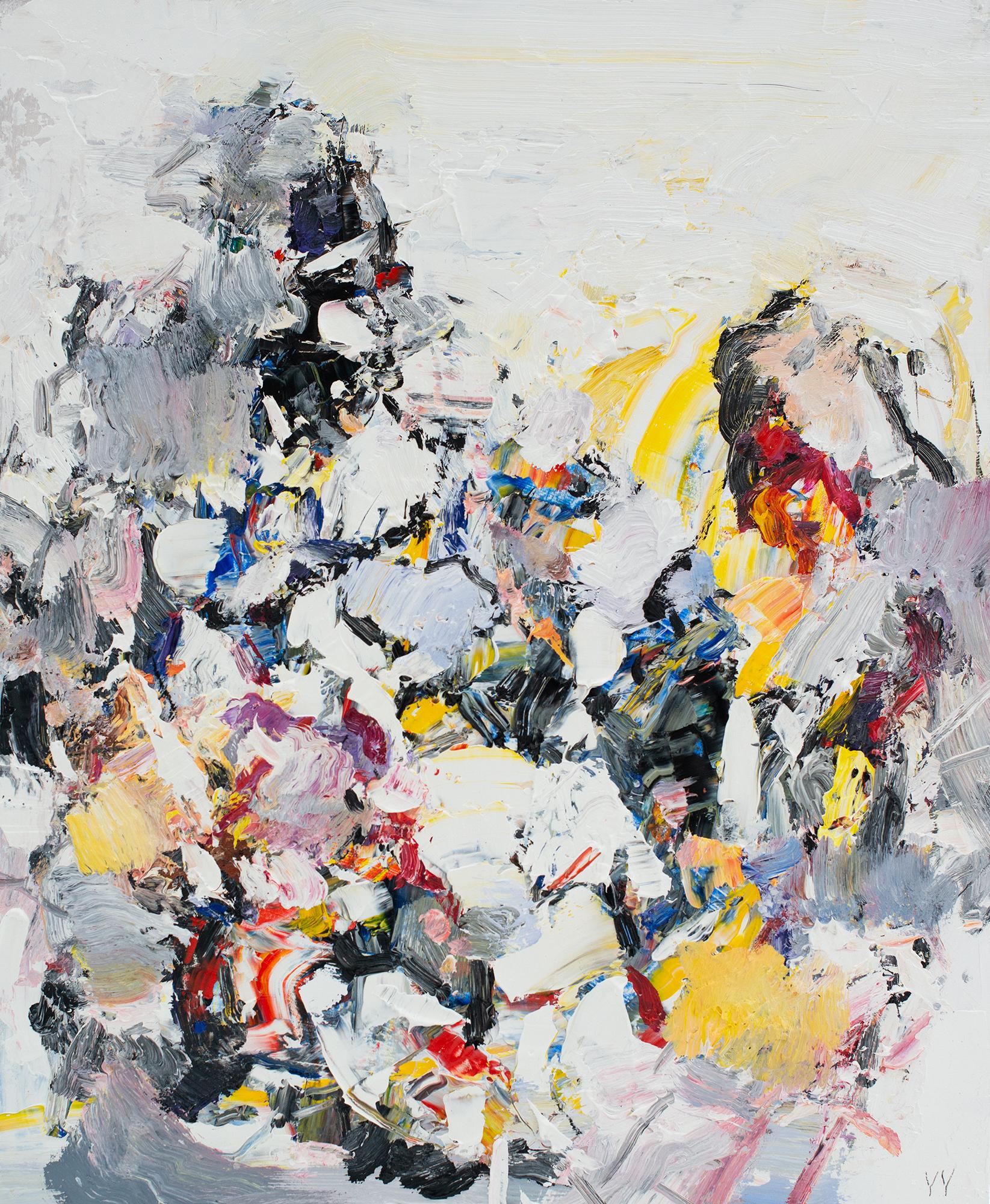 Abstract Expressionist Oil Painting, Yangyang Pan 'Snow Hills'