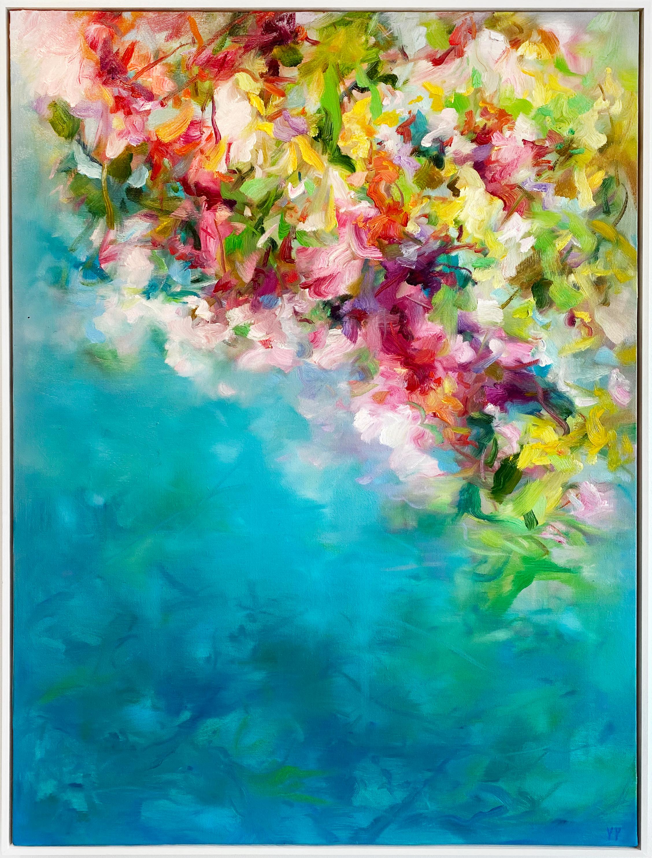 Abstract Expressionist Painting by Yangyang Pan 'Blooming Waterside' 1