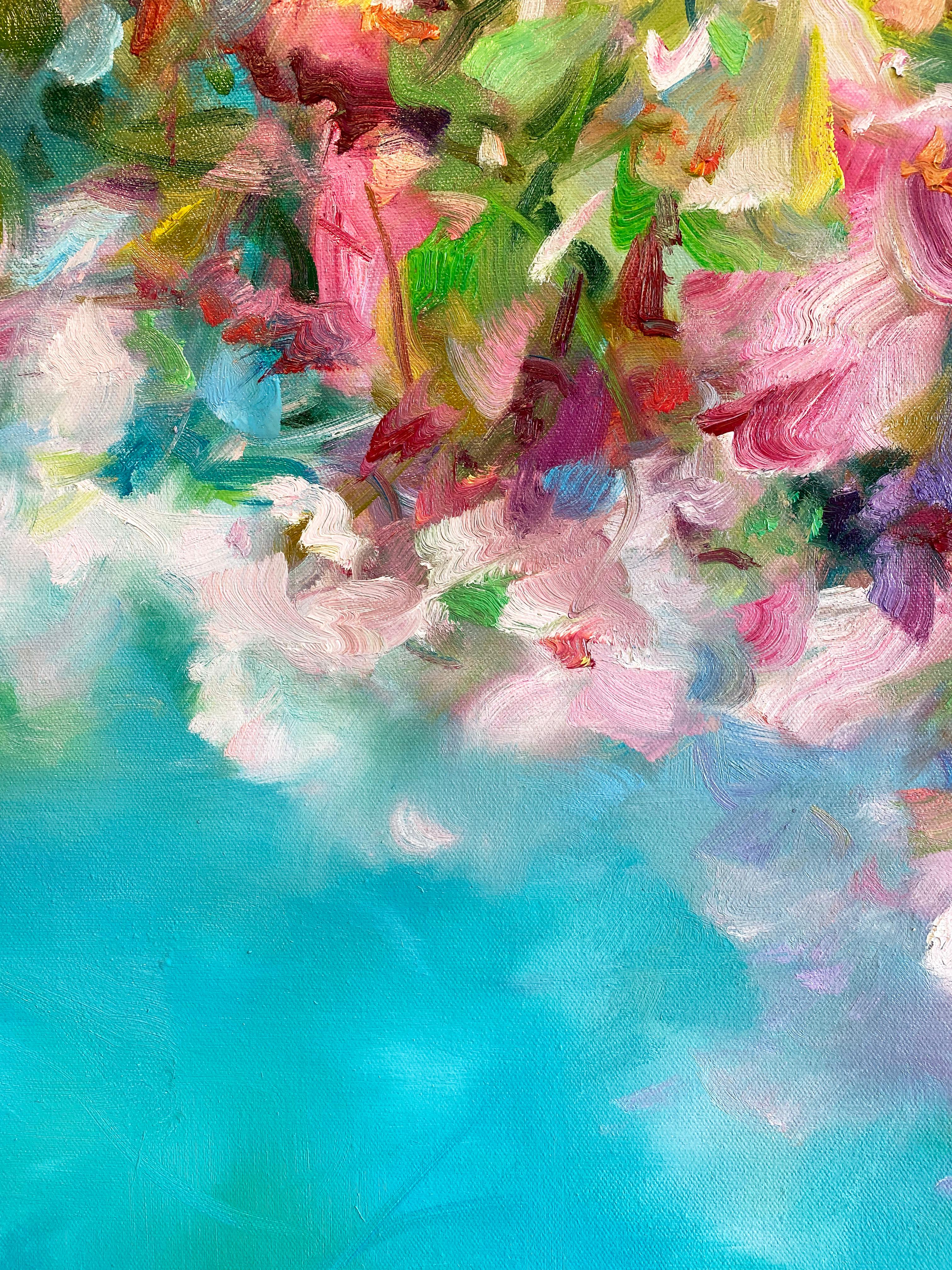 Abstract Expressionist Painting by Yangyang Pan 'Blooming Waterside' 5