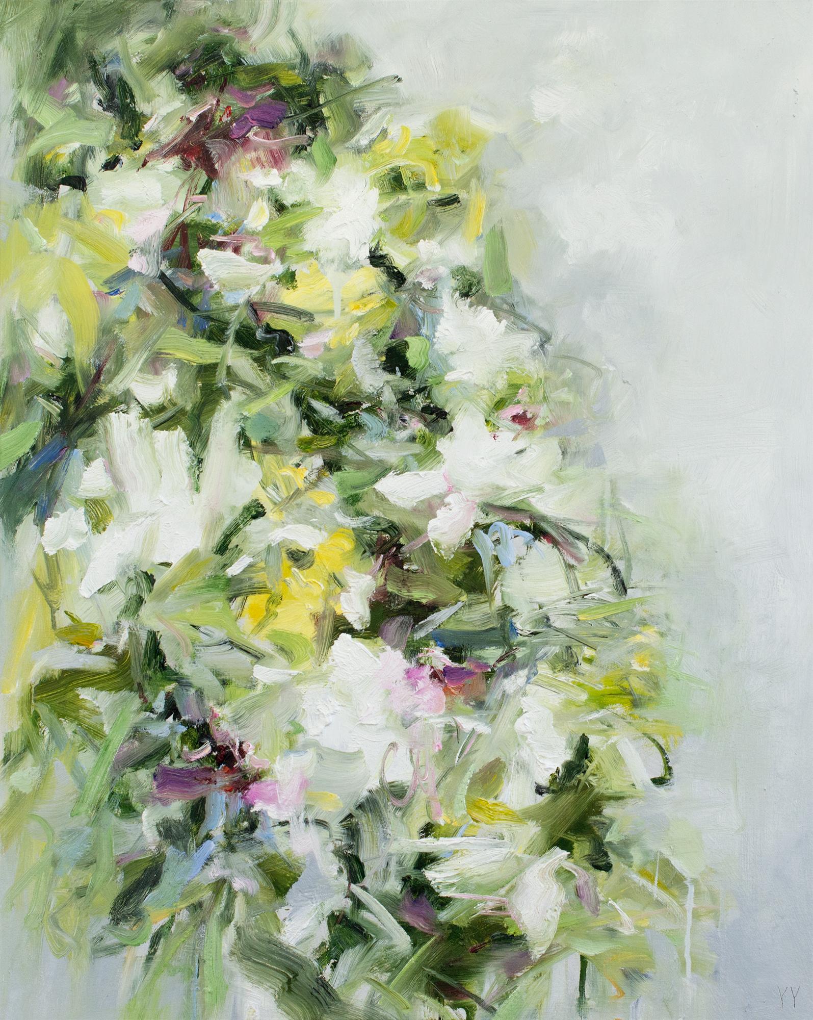 Abstract Expressionist Painting by Yangyang Pan 'Branch Bloom'