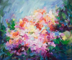 Abstract Expressionist Painting by Yangyang Pan 'Floral Joy'