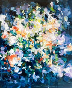 Abstract Expressionist Painting by Yangyang Pan 'Night Spark'
