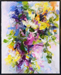 Abstract Expressionist Painting by Yangyang Pan 'Sunny Flowers II'
