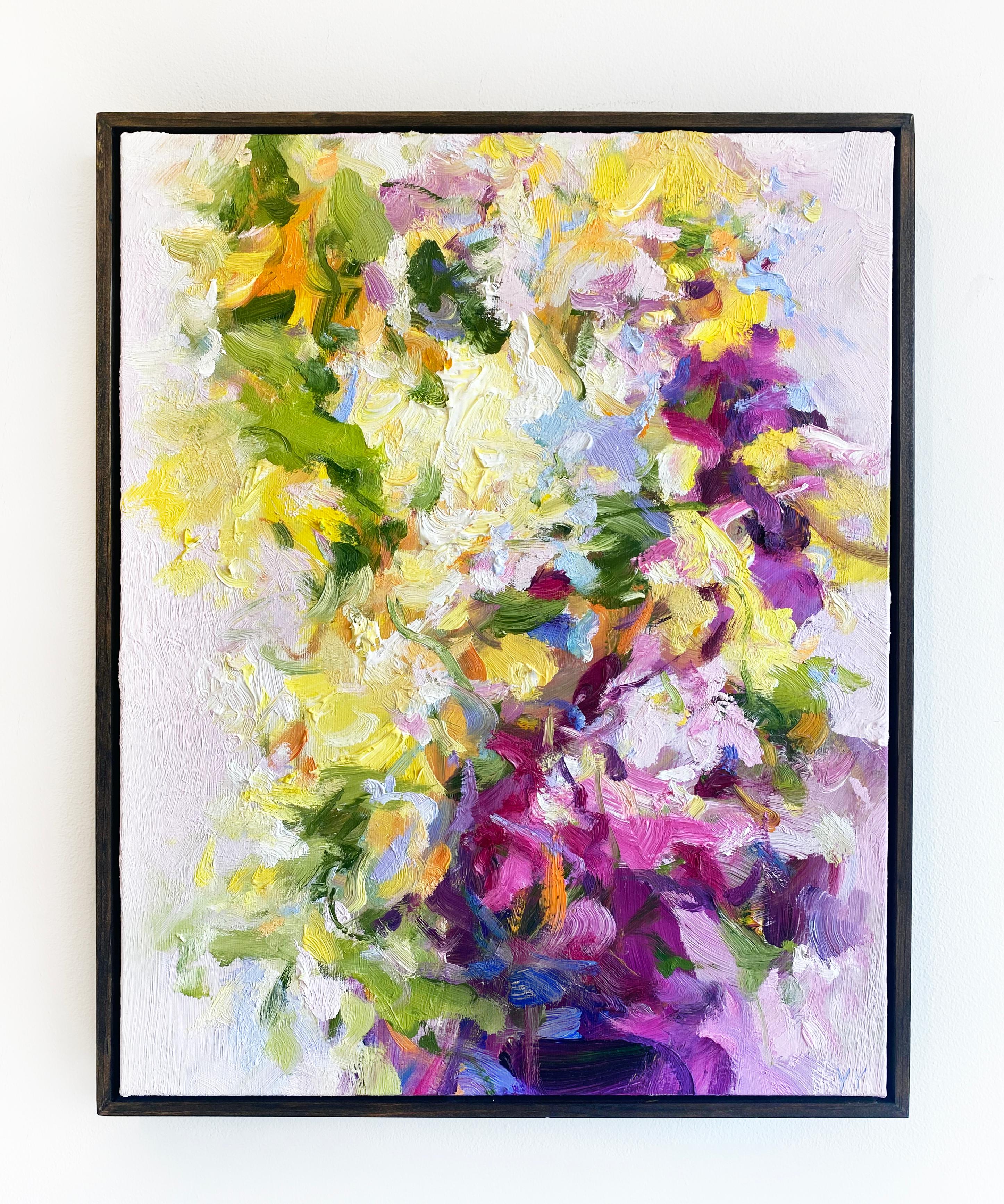 Abstract Expressionist Painting by Yangyang Pan 'Sunny Flowers III' 1
