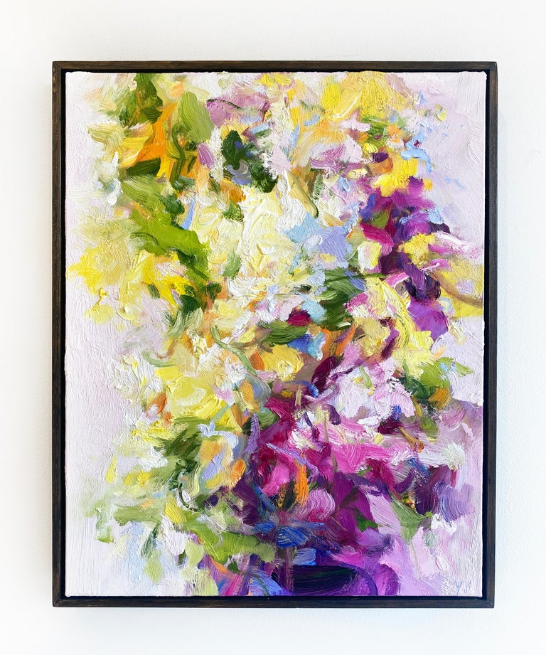 Abstract Expressionist Painting by Yangyang Pan 'Sunny Flowers III' For Sale 2