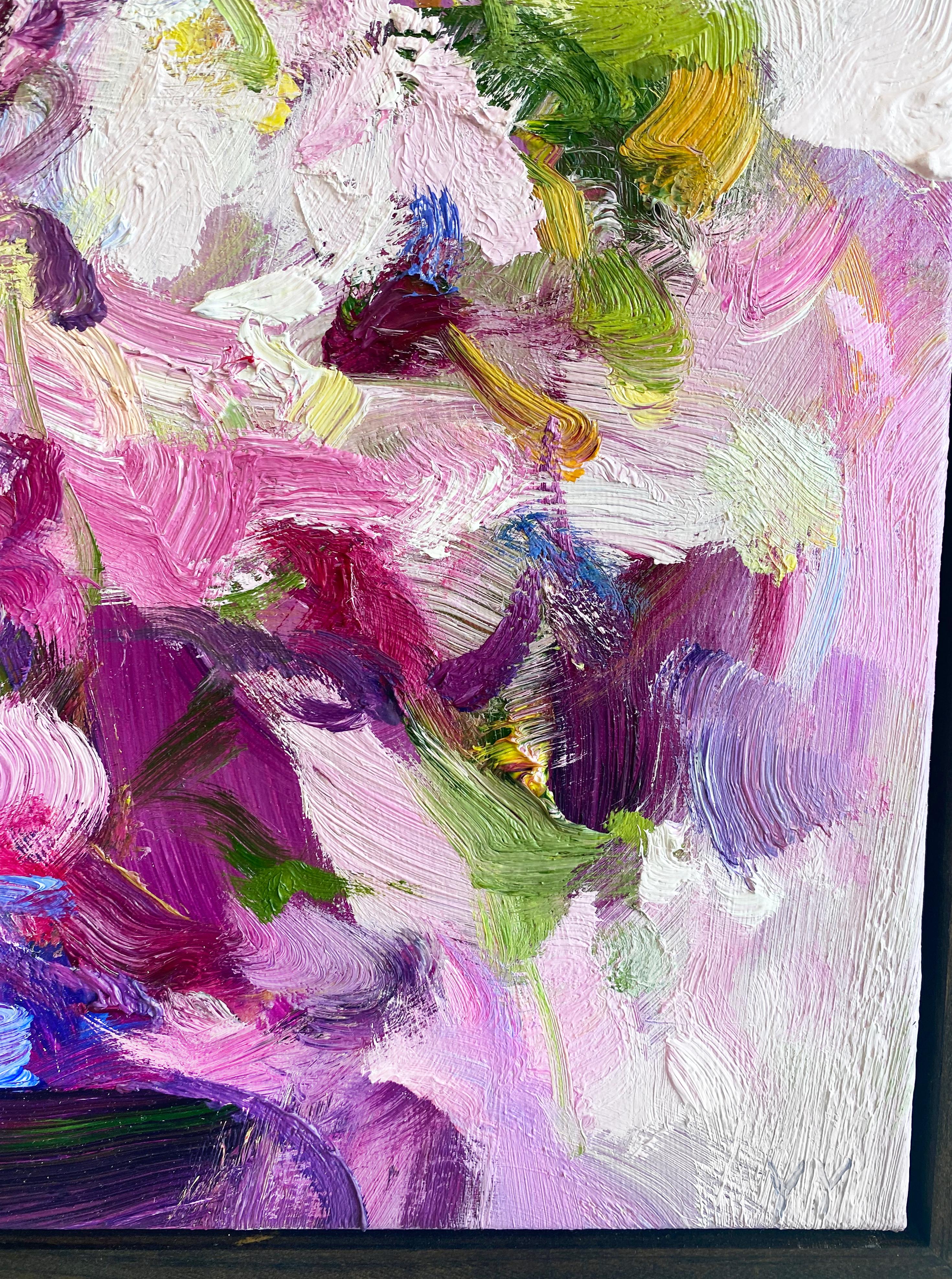 Abstract Expressionist Painting by Yangyang Pan 'Sunny Flowers III' 4