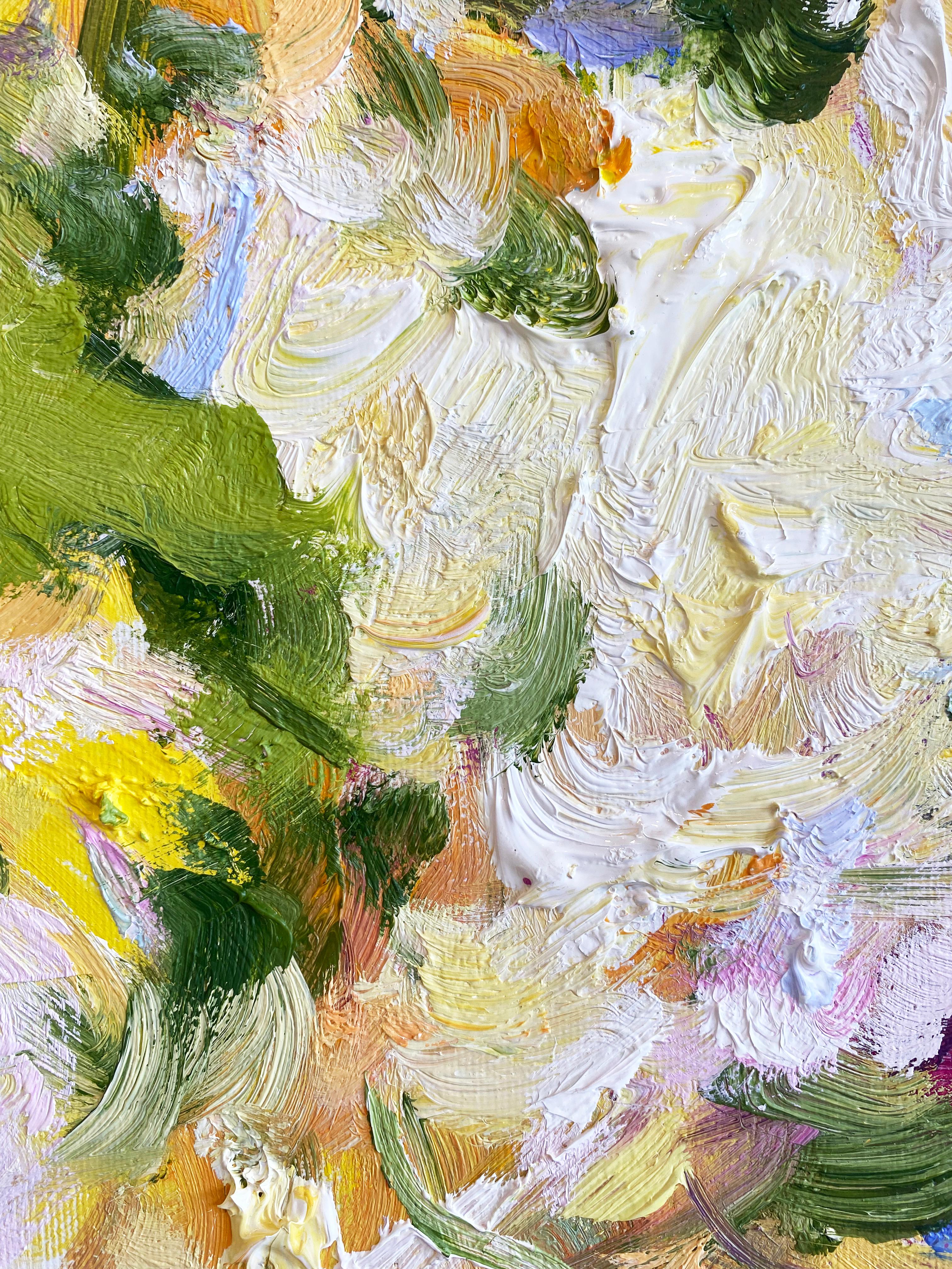 Abstract Expressionist Painting by Yangyang Pan 'Sunny Flowers III' 6