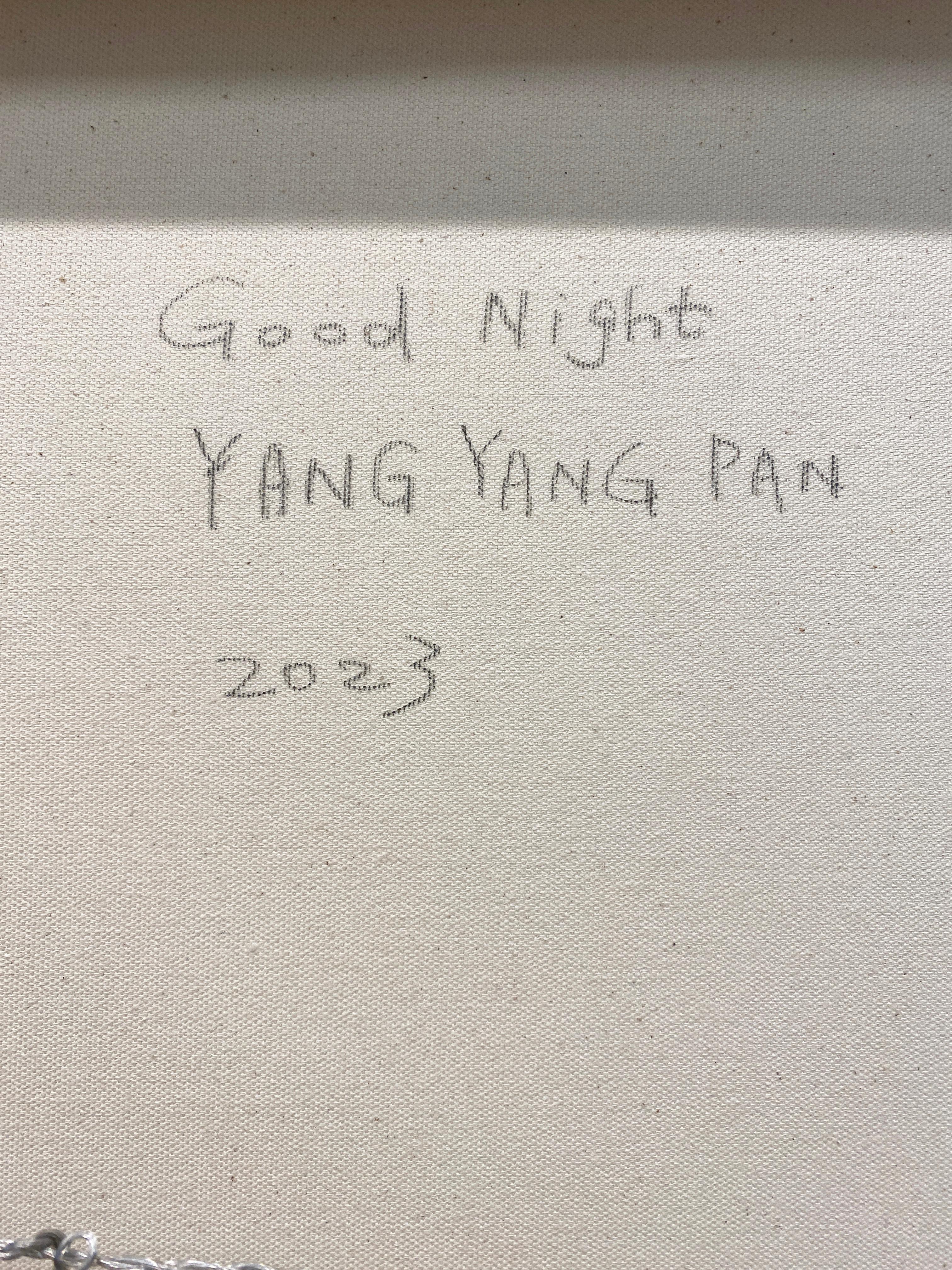 Abstraktes Landschaftsgemälde von Yangyang Pan „Gute Nacht“ im Angebot 7