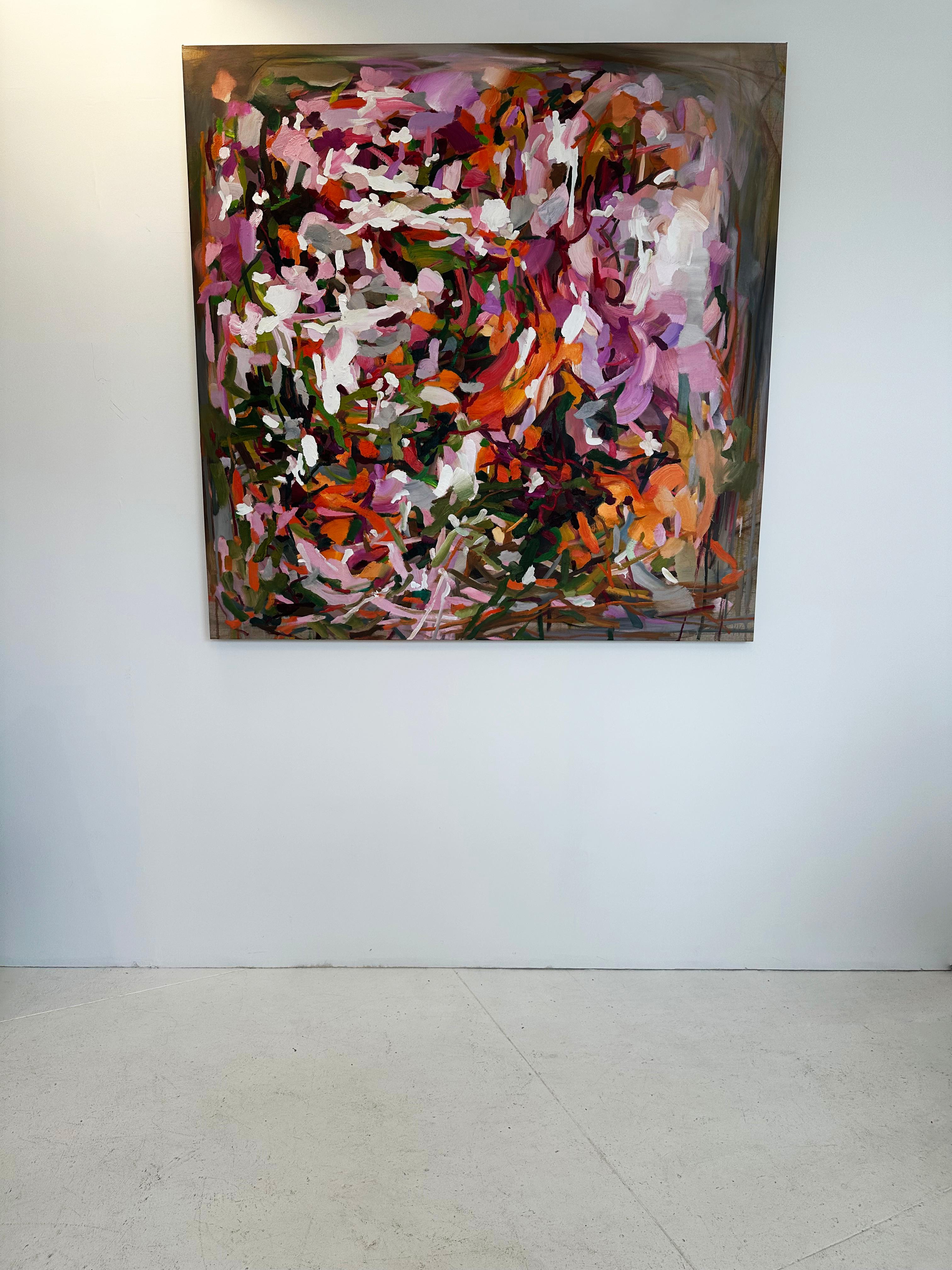 Abstract, Landscape Painting by Yangyang Pan 'Lush Overgrowth' For Sale 2