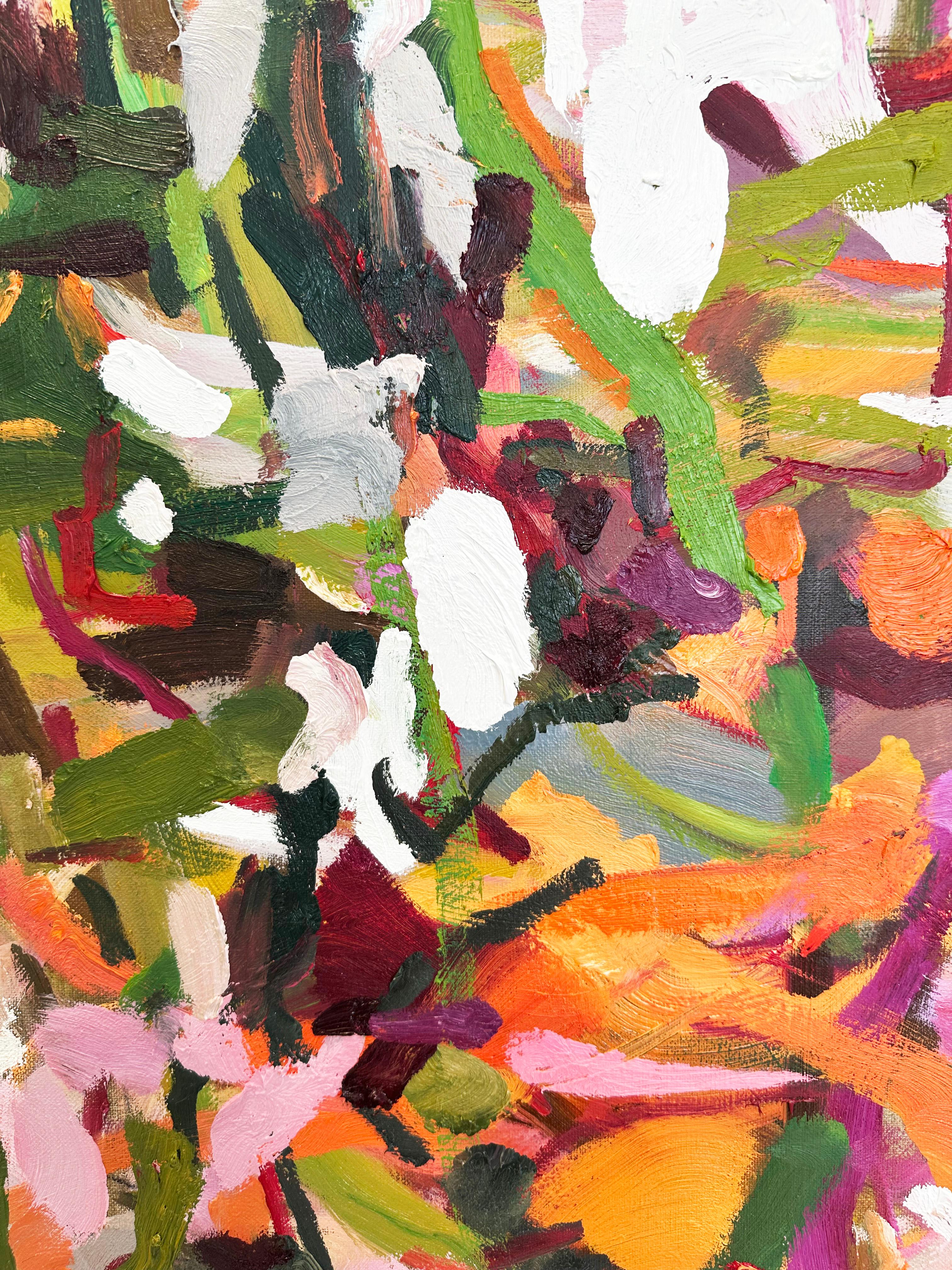 Abstract, Landscape Painting by Yangyang Pan 'Lush Overgrowth' For Sale 4