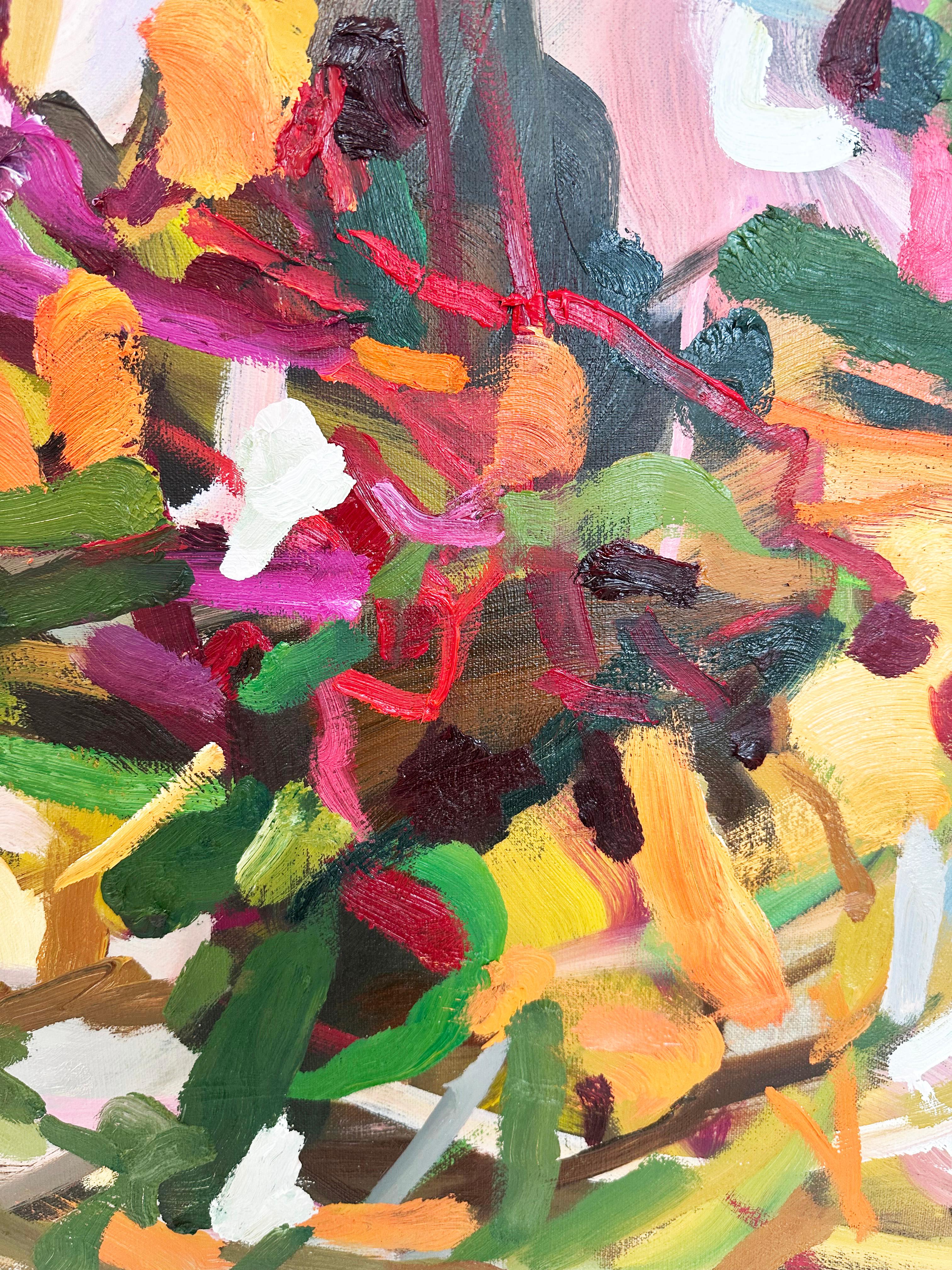Abstract, Landscape Painting by Yangyang Pan 'Lush Overgrowth' For Sale 5