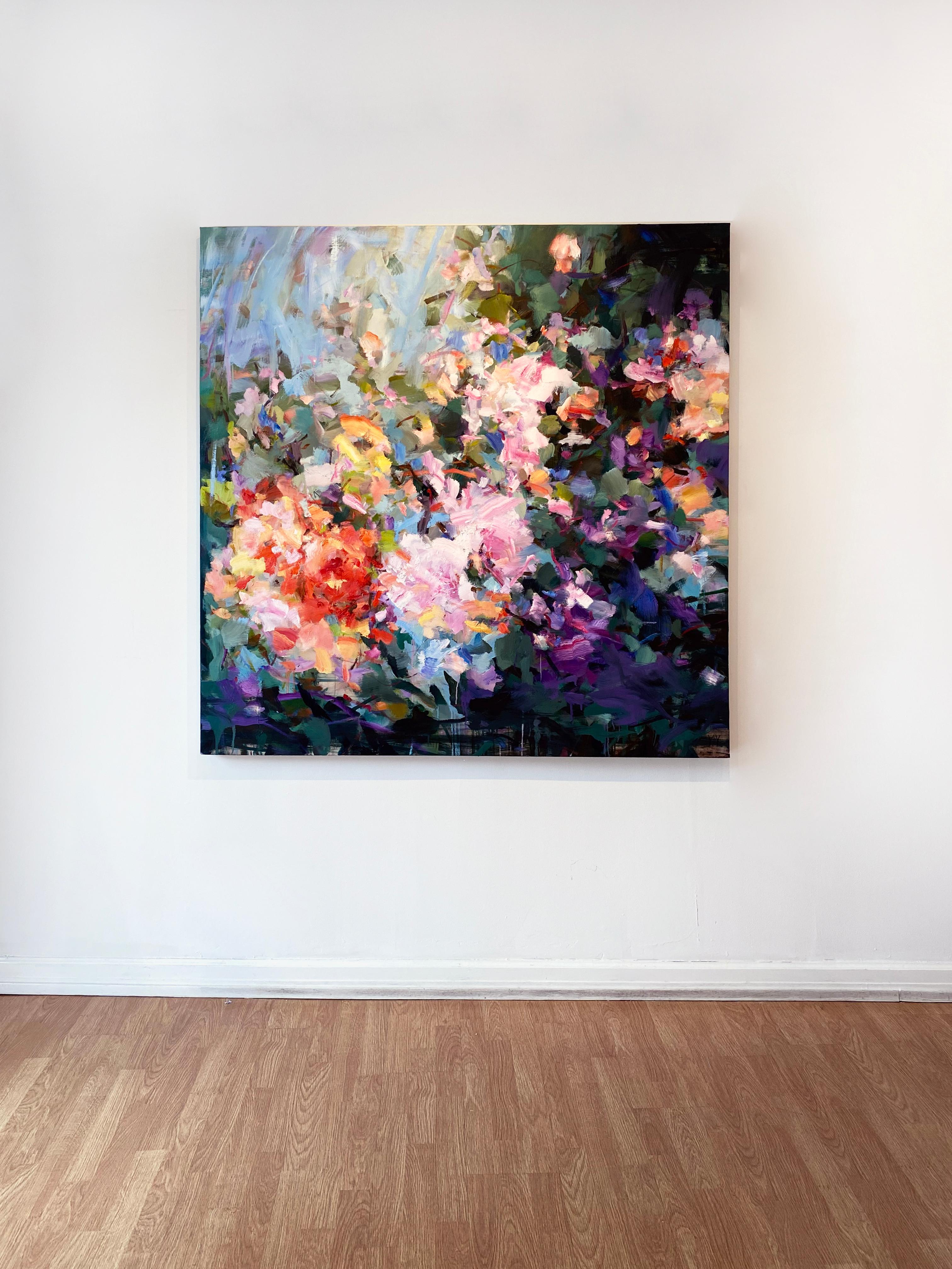 Yangyang Pan Abstract Floral Painting,  'Euphoria' 1