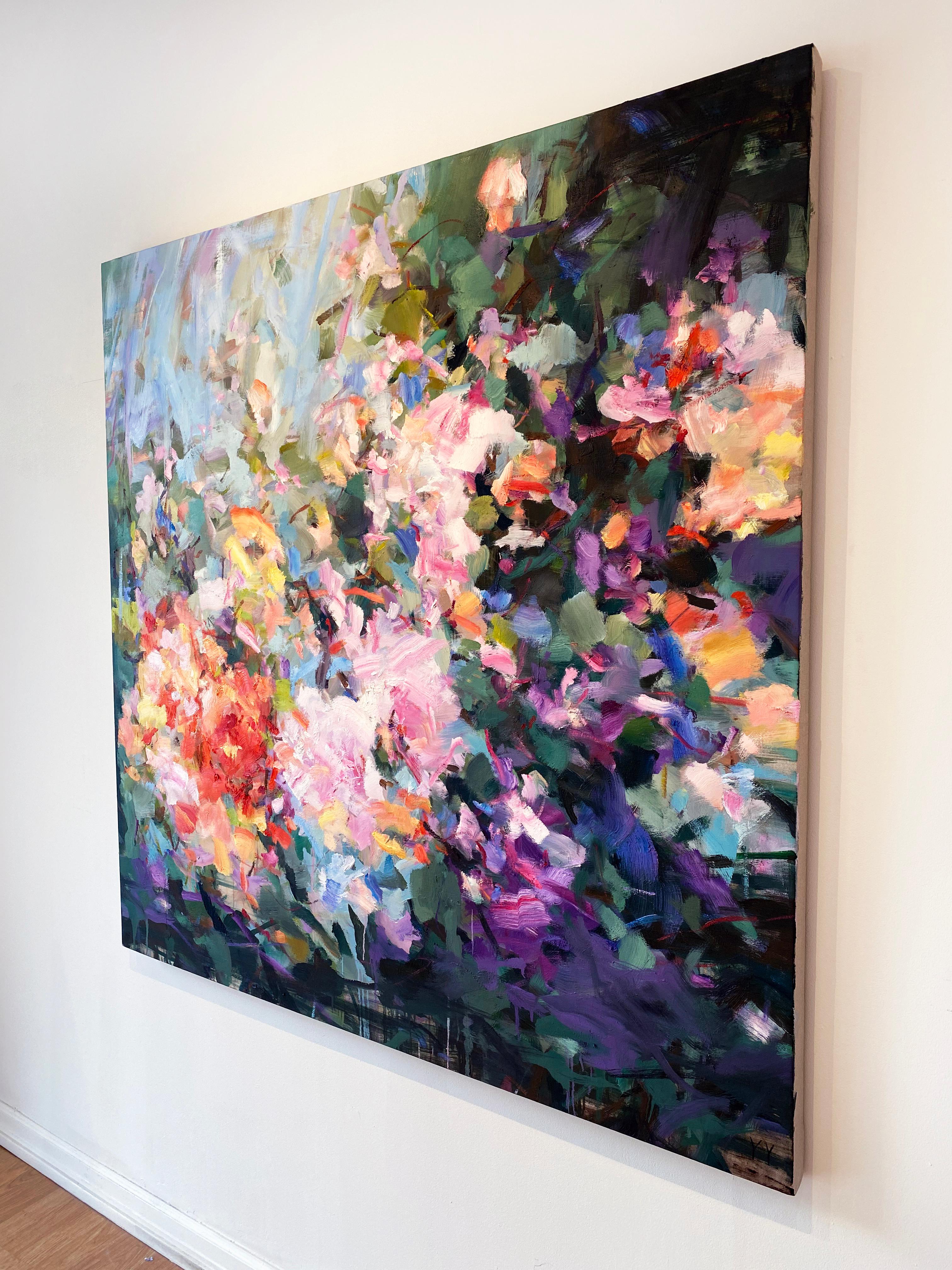 Yangyang Pan Abstract Floral Painting,  'Euphoria' 2