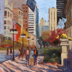 Autumn Glow at Art Institute of Chicago, Oil Painting