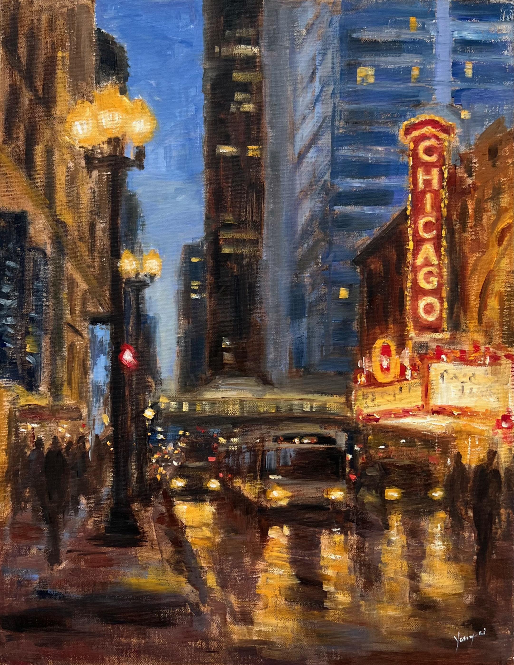 Chicago, Oil Painting - Art by Yangzi Xu