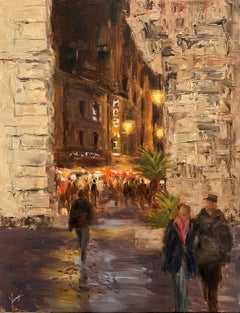 Evening in Rome, Oil Painting
