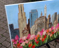 Magnificent Mile in Bloom, Oil Painting