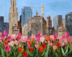 Magnificent Mile in Bloom, Oil Painting