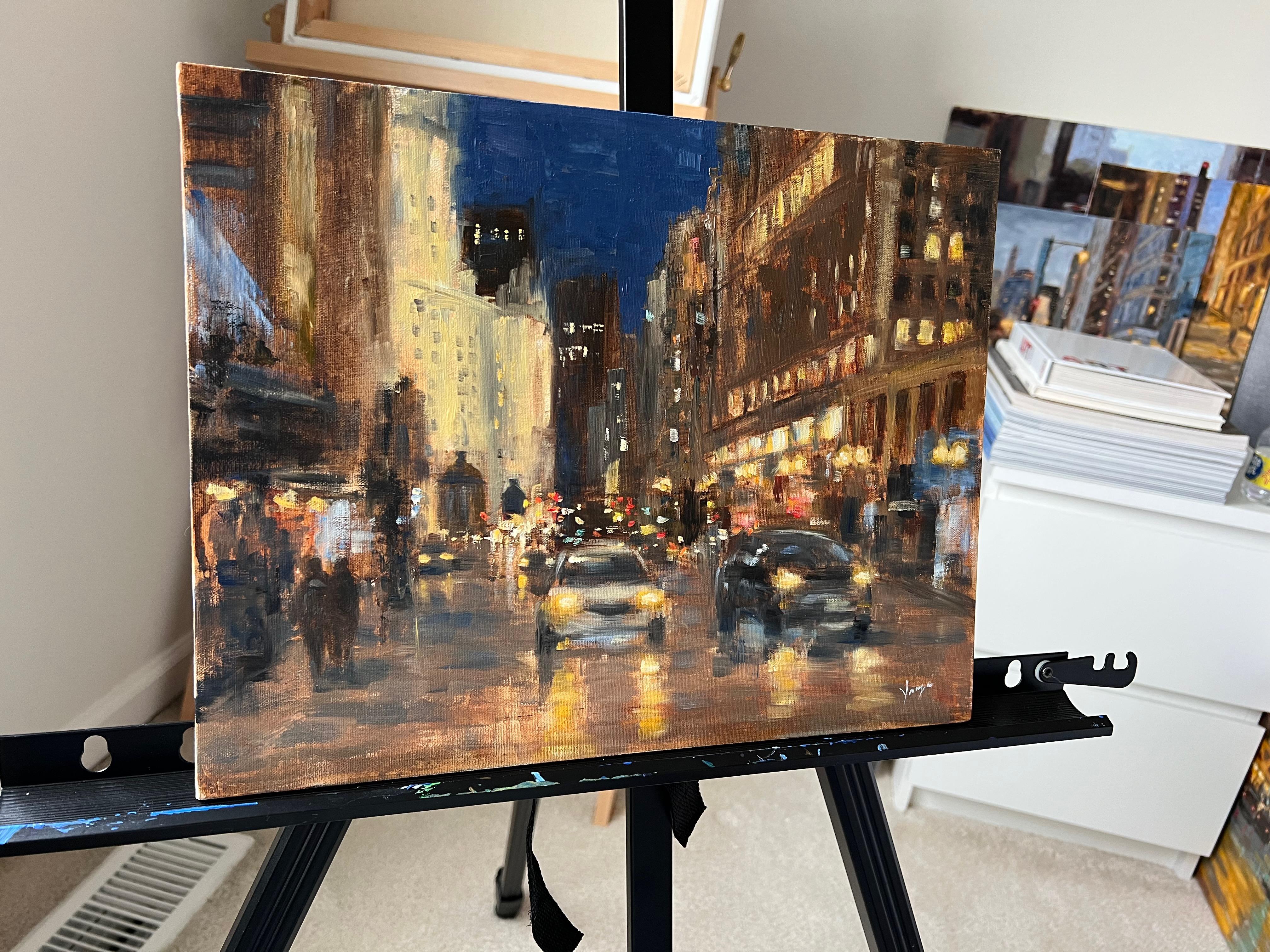 Magnificent Mile, Oil Painting - Impressionist Art by Yangzi Xu