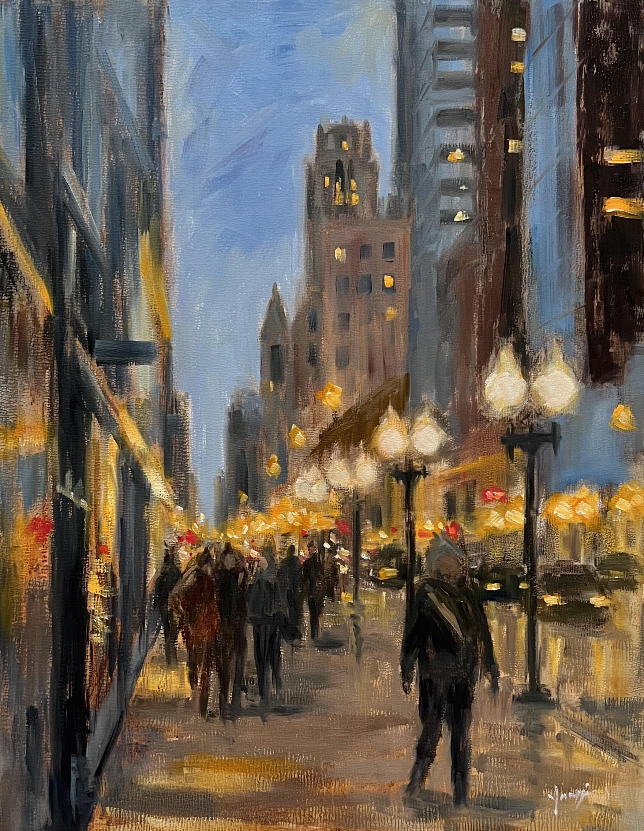 Michigan Ave, Oil Painting