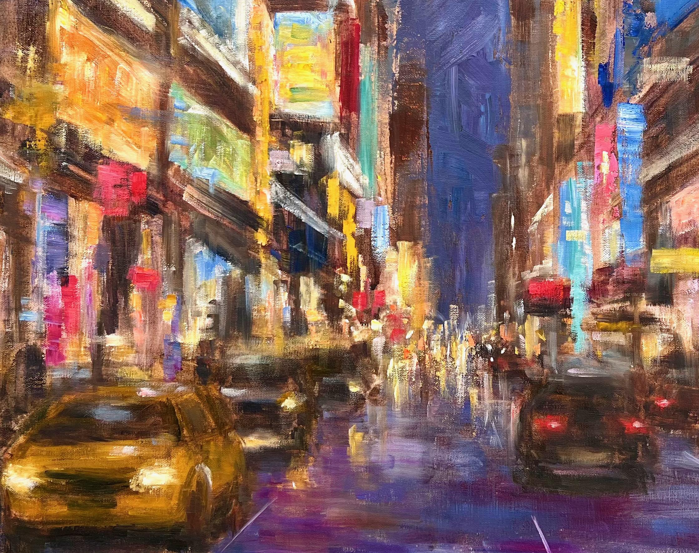 new york at night painting