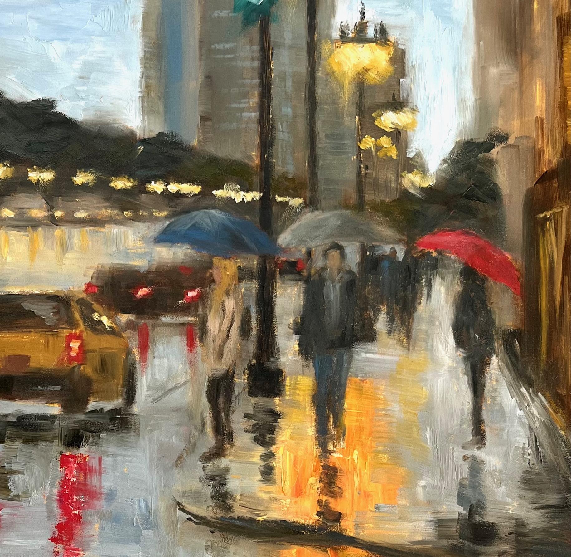 rainy day in london painting