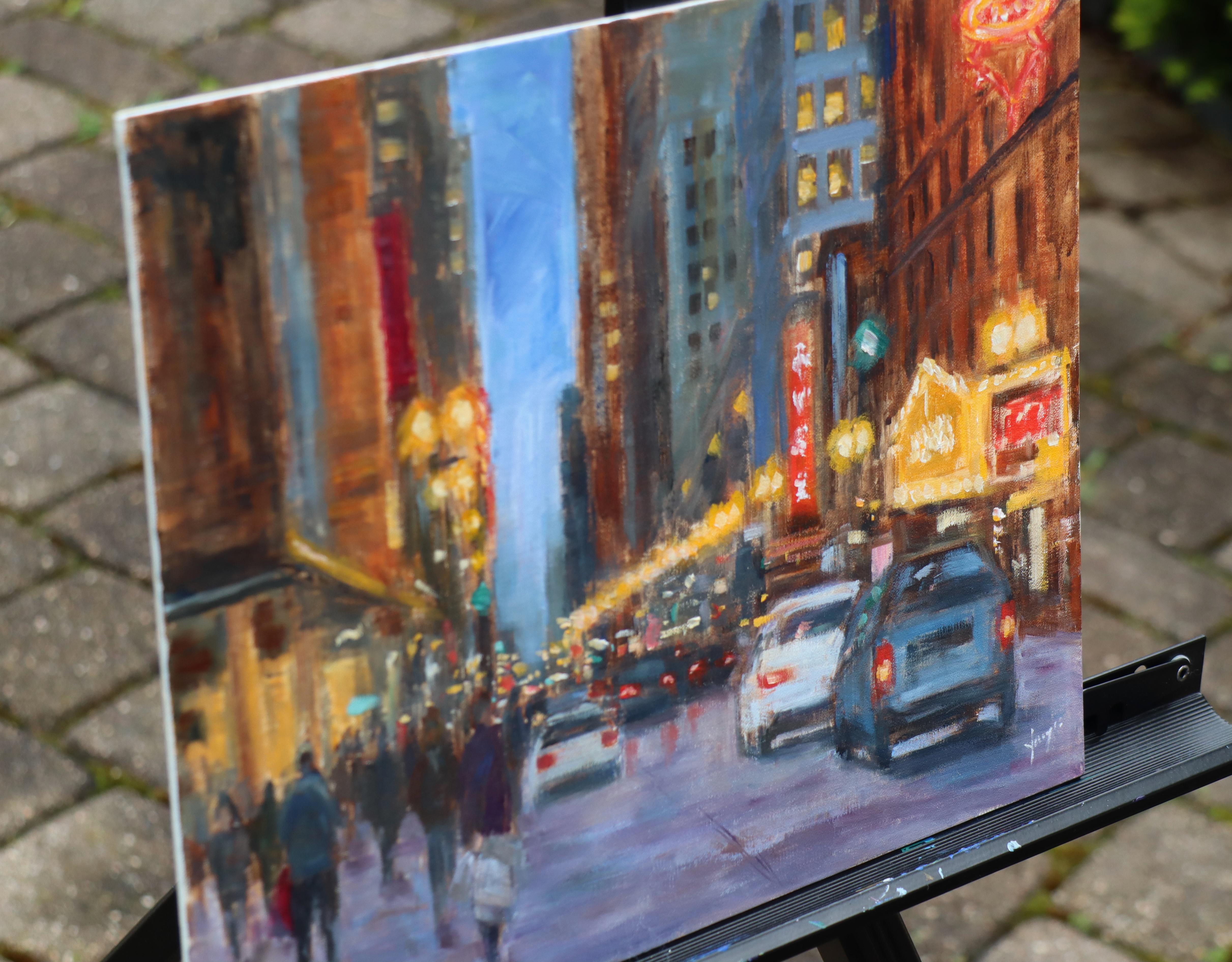 The Loop, Ölgemälde – Painting von Yangzi Xu