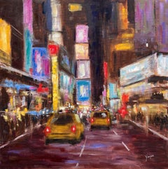 Times Square Lights, Oil Painting