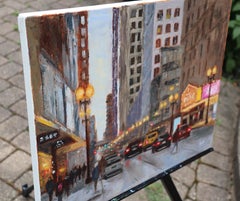 Twilight in the Loop, Oil Painting
