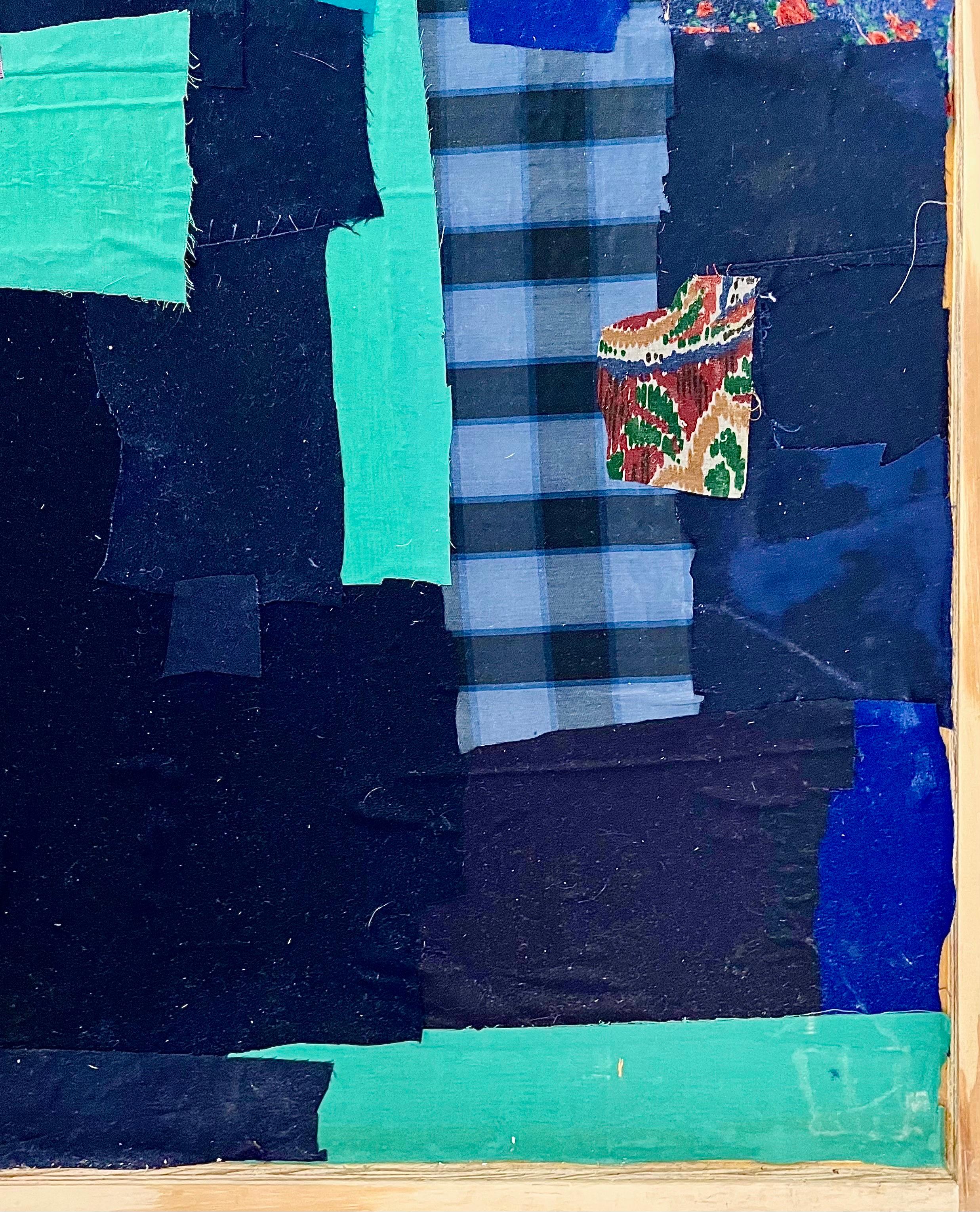 Assemblaggio tessile a tecnica mista Pittura a collage su Wood Yanira Collado, Miami in vendita 8
