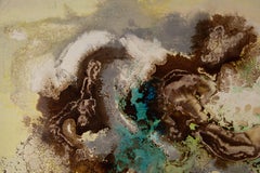 Yanjun Hu Pintura al Óleo Abstracta Original "Multicolores"