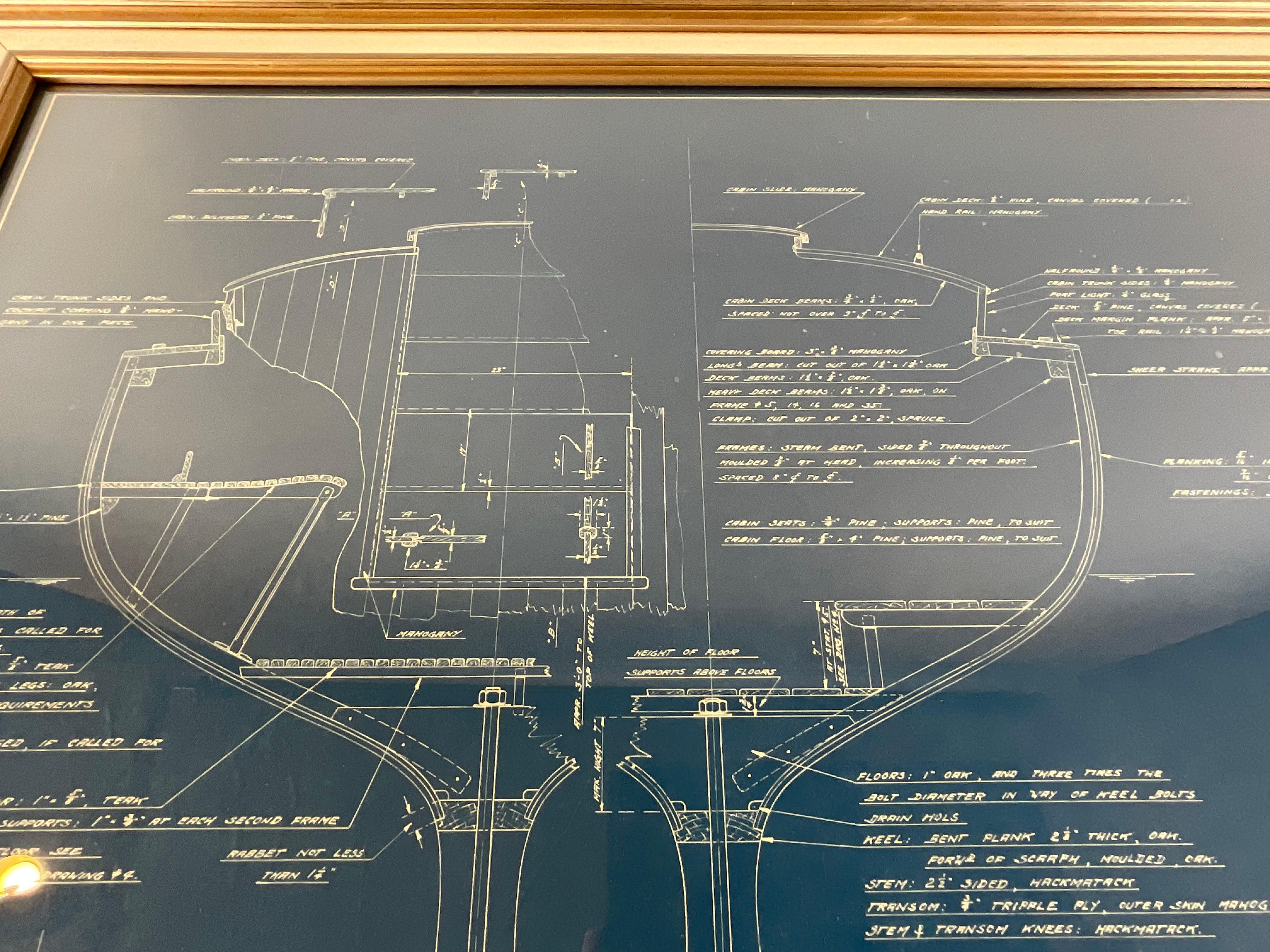 Yankee One Design Class Hull Blueprint For Sale 3