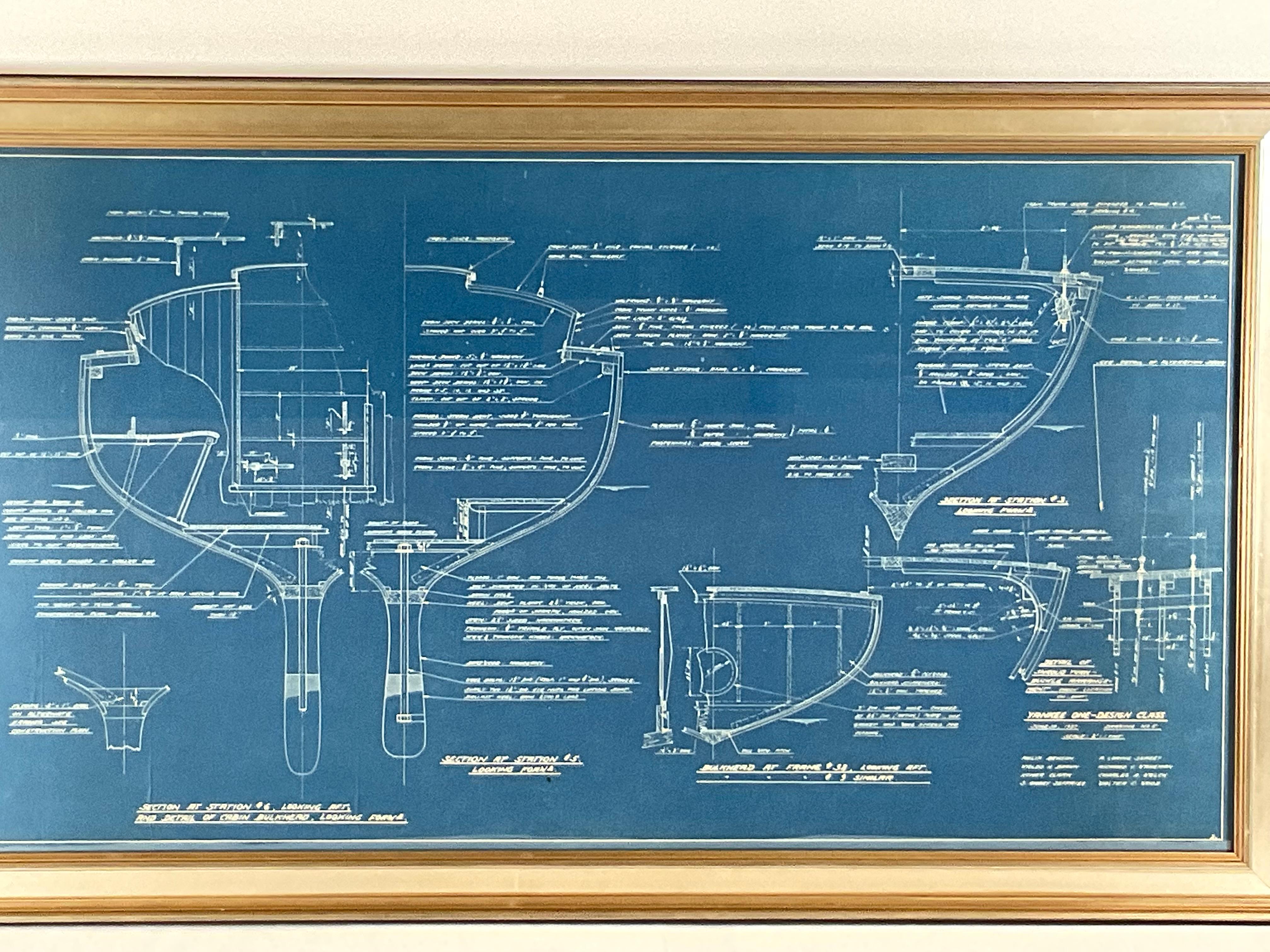 North American Yankee One Design Class Hull Blueprint For Sale