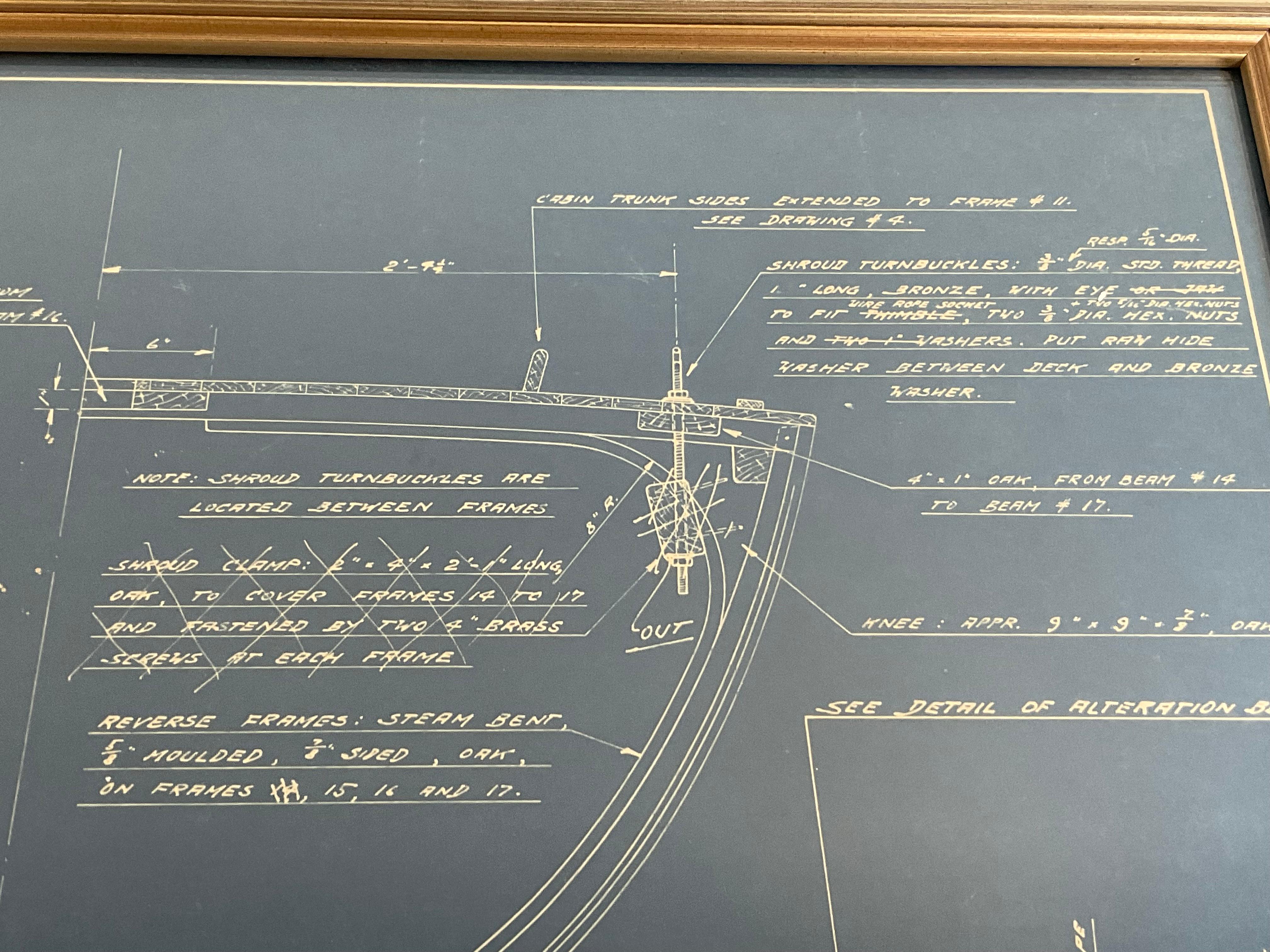 Paper Yankee One Design Class Hull Blueprint For Sale