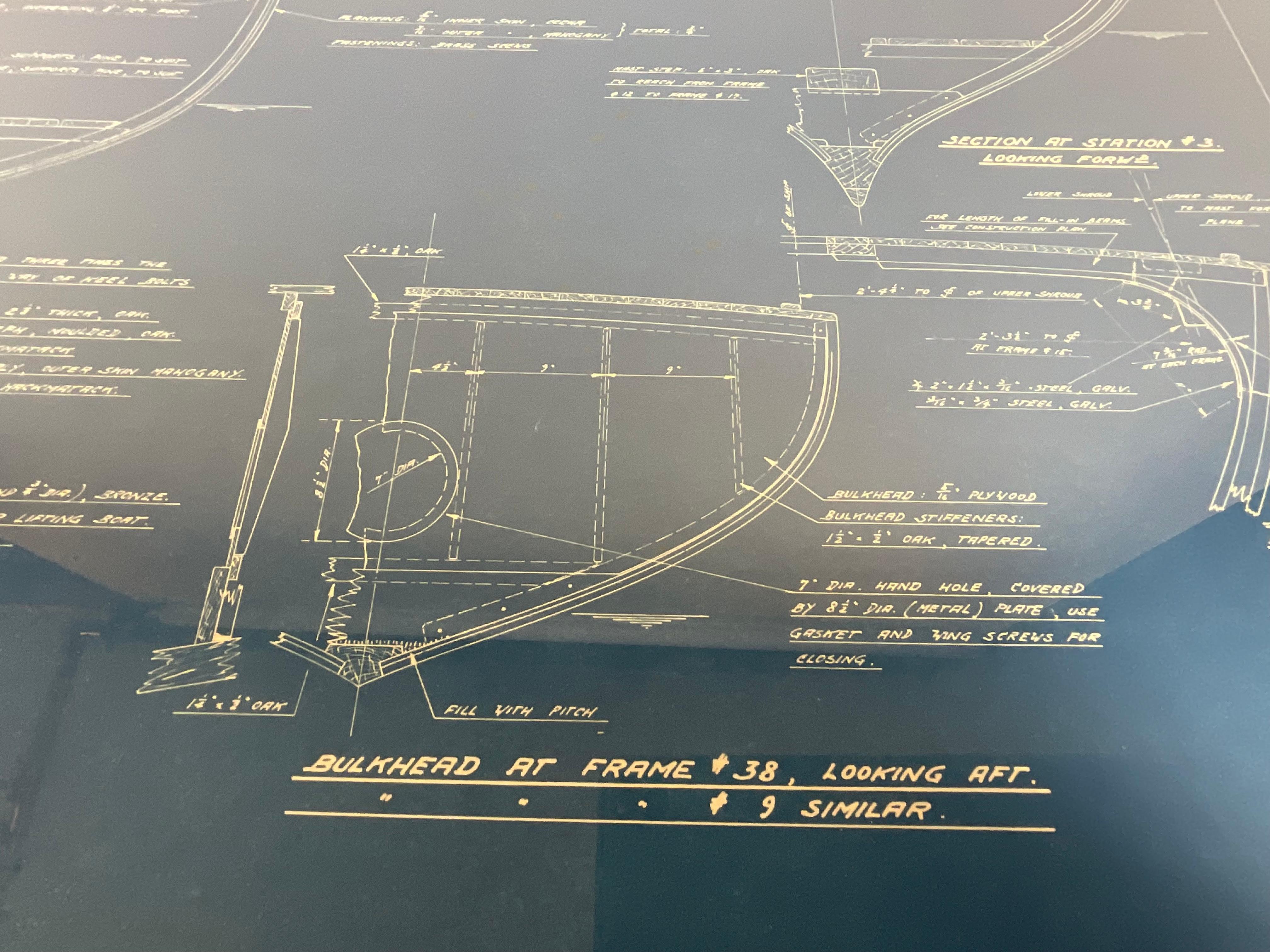 Yankee One Design Class Hull Blueprint For Sale 1