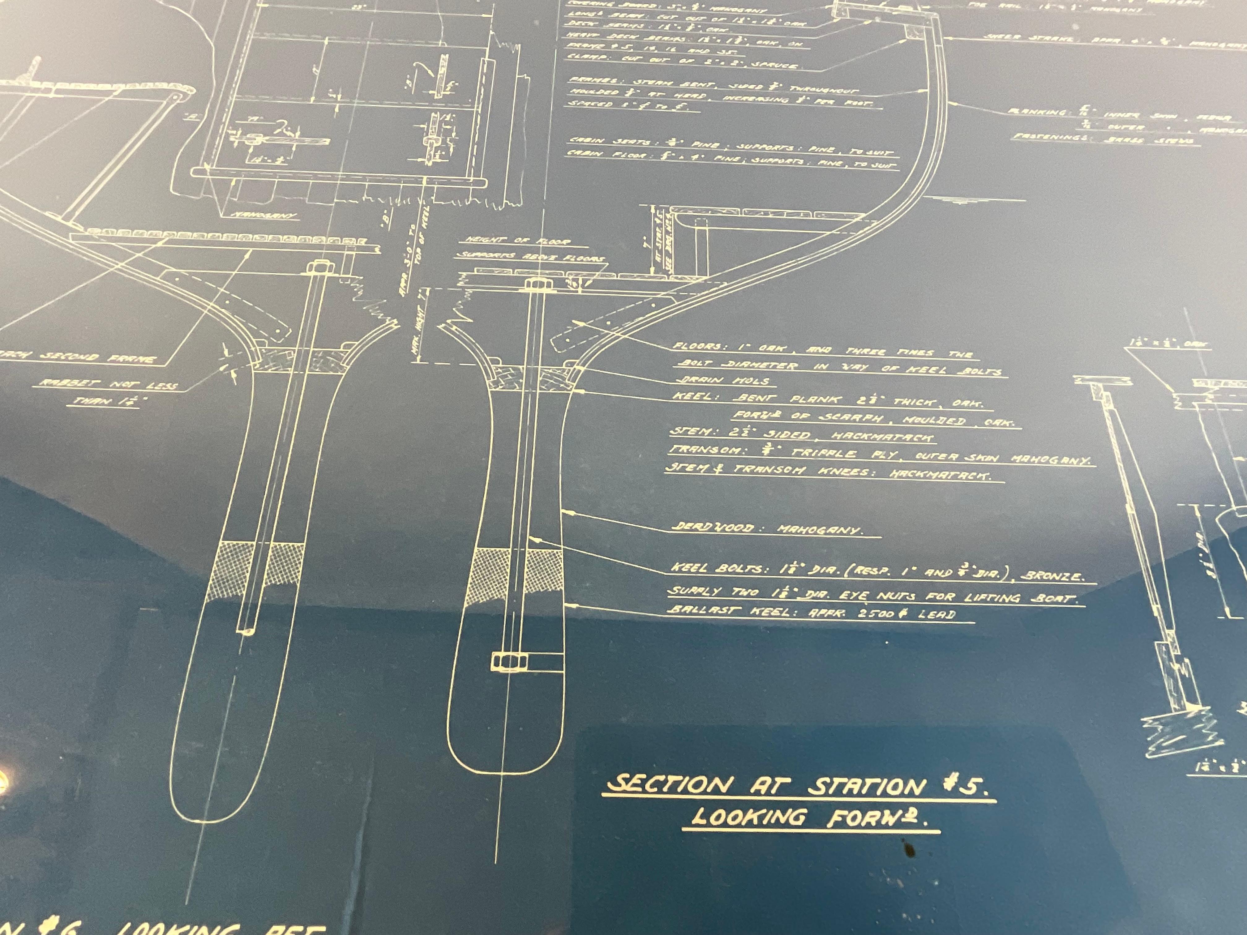 Yankee One Design Class Hull Blueprint For Sale 2