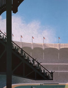Yankee Stadium, Original Painting by Lynn Curlee