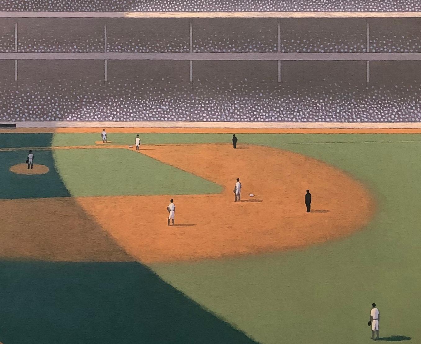 Moderne Le stade des Yankees, peinture originale de Lynn Curlee en vente