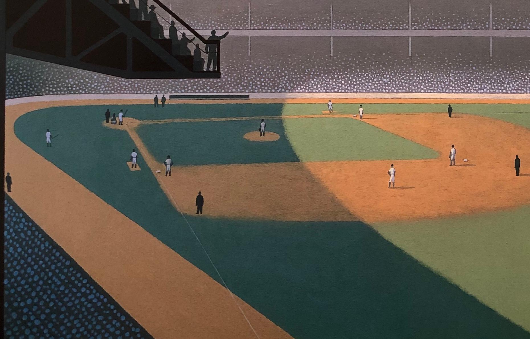 Américain Le stade des Yankees, peinture originale de Lynn Curlee en vente