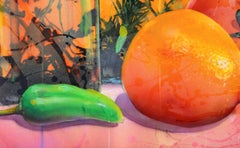 Bodegón con especias, cuadro grande y colorido de Yankel Ginzburg