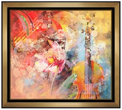Yankel Ginzburg Large Original Painting Acrylic On Board Signed Modern Artwork