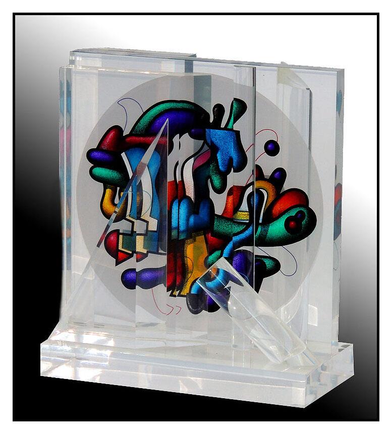 Yankel Ginzburg Authentic and Impressive Acrylic Sculpture, listed with the Submit Best Offer option

Accepting Offers Now: Up for sale is a spectacular, and heavy (but manageable) Screenprint Collage on acrylic sculpture by Yankel Ginzburg that was