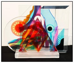 Yankel Ginzburg Mood Swing Original 5 Piece Acrylic Sculpture Signed Modern Art