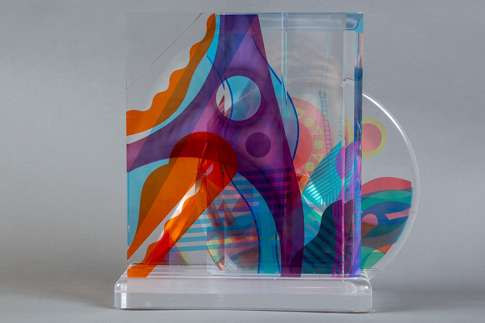 Yankel Ginzburg Origina Acrylic Sculpture - Signed For Sale 3