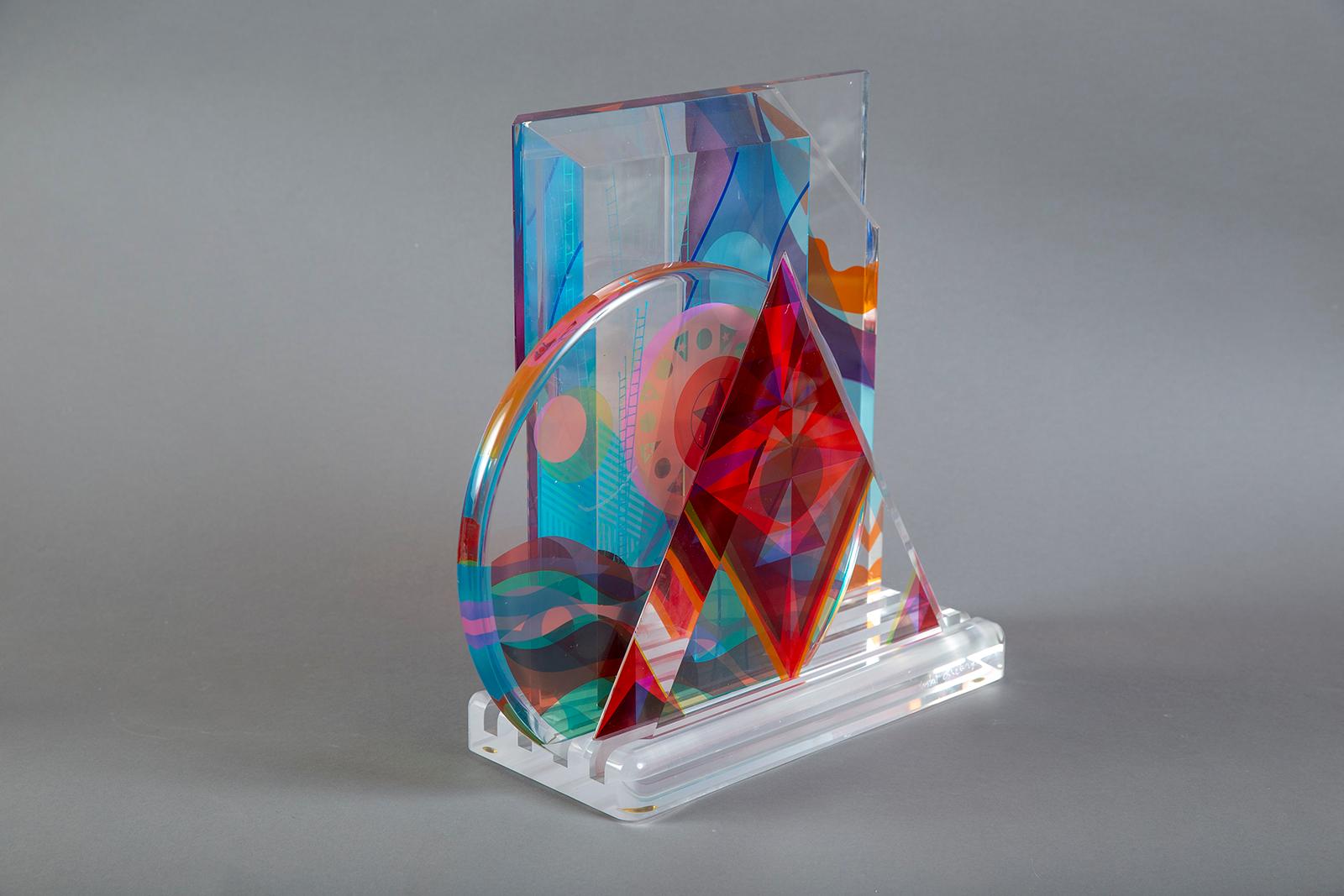 Yankel Ginzburg Origina Acrylic Sculpture - Signed For Sale 5