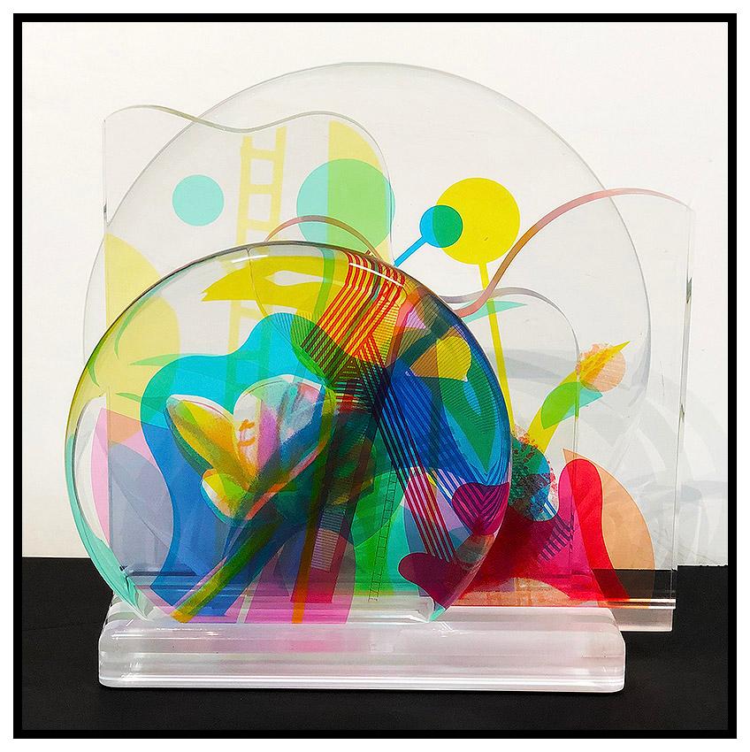 Yankel Ginzburg Authentic and Original Multi-piece Acrylic Sculpture, listed with the Submit Best Offer option

Accepting Offers Now: Up for sale is a spectacular, Screenprint on acrylic sculpture by Yankel Ginzburg that retails for significantly