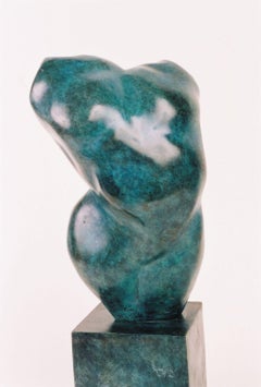 Belli by Yann Guillon - Semi-Abstract Bronze Sculpture, Female Torso