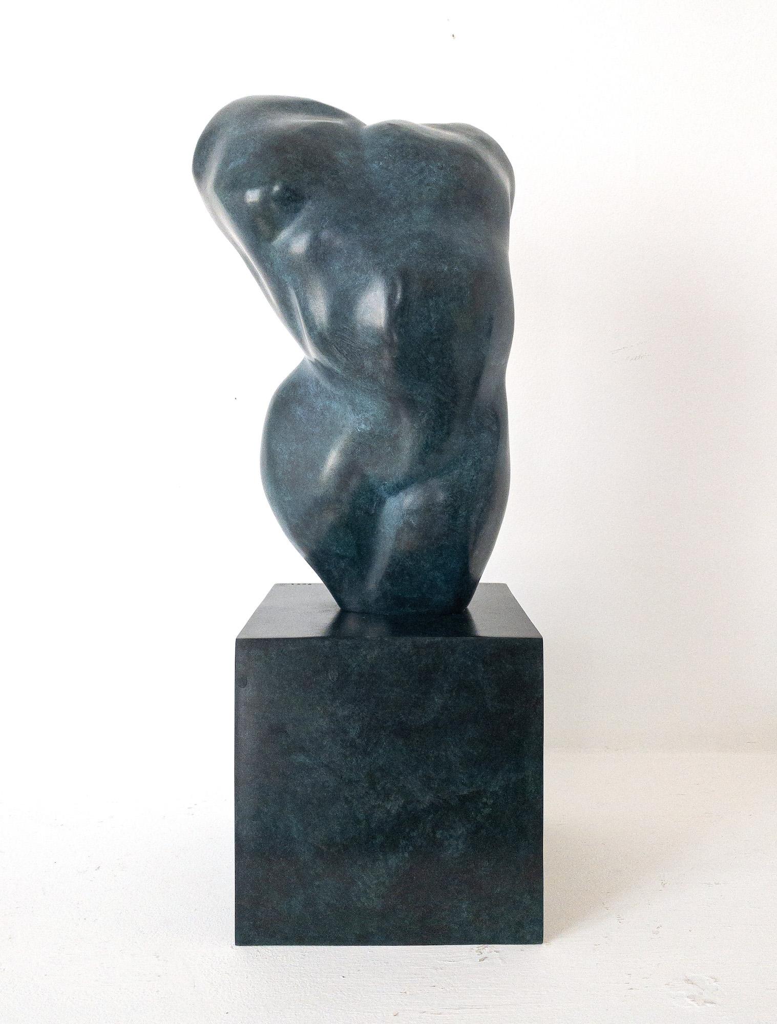 Belli by Yann Guillon - Semi-abstract bronze sculpture, female torso, nude body For Sale 10